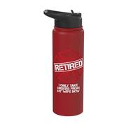 Retired Firefighter Funny I Only Take Orders from My Wife Stainless Steel Insulated Water Bottle