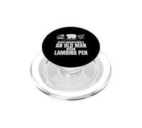 Retired Flock Pasture Spring Wool Sheep Farming PopSockets PopGrip for MagSafe