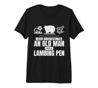Retired Flock Pasture Spring Wool Sheep Farming Premium T-Shirt