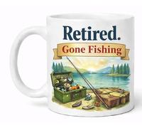 Retired Gone Fishing Funny Retirement Fisherman Mug Gift Mug