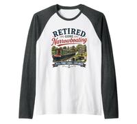 Retired Gone Narrowboating Full-Time Canal Explorer Retiree Raglan Baseball Tee