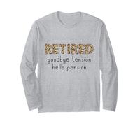 Retired Goodbye Tension Hello Pension Retirement Women Long Sleeve T-Shirt