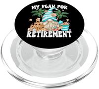 Retired Grandpa Life Summer Gnome For Men Beach Retirement PopSockets PopGrip for MagSafe