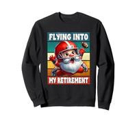Retired Grandpa Love Football Dad Flying Into My Retirement Sweatshirt