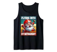 Retired Grandpa Love Football Dad Flying Into My Retirement Tank Top