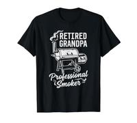 Retired Grandpa Professional Smoker BBQ Grill Master Value Graphic T-Shirt, Men, Black, M