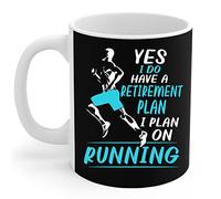 Retired Grandpa Runner - Yes I Do Have A Retirement Plan I Plan On Running Mug Porcelain Mug Modern Tea Cup Durable Drinking Cup Fun Gifts for Men Women Office 330 Ml