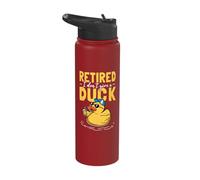 Retired I Don't Give A Duck Care Retirement Stainless Steel Insulated Water Bottle