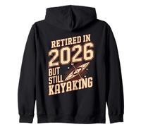 Retired In 2026 But Still Kayaking Retro Zip Hoodie