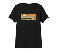 Retired Janitor Distressed Retirement Retire Custodian Clean Premium T-Shirt