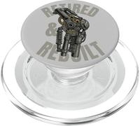 Retired Knee Replacement Patient Funny Robot Leg Recovery PopSockets PopGrip for MagSafe