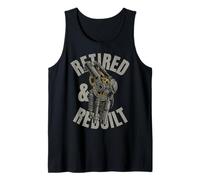 Retired Knee Replacement Patient Funny Robot Leg Recovery Tank Top