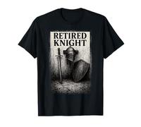 Retired Knight Medieval Sword Helmet Shield Warrior T-Shirt