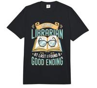 Retired Librarian At Last I Found A Good Ending Librarian Comfort Colors Adult Heavyweight T-Shirt