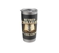 Retired Librarian At Last I Found A Good Ending Librarian Stainless Steel Insulated Tumbler