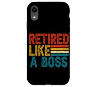 Retired Like A Boss Retro-Inspired Retiree Retirement Case for iPhone XR