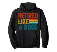 Retired Like A Boss Retro-Inspired Retiree Retirement Pullover Hoodie