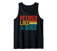 Retired Like A Boss Retro-Inspired Retiree Retirement Tank Top