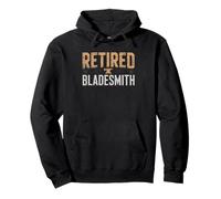 Retired Man Hobby Knife Making Forge Bladesmith Maker Pullover Hoodie