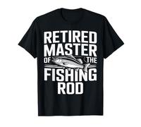 Retired Master of The Fishing Rod Angler Retirement T-Shirt