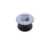 Retired Meet Me At The Seaside Café Tea Scones Sea View PopSockets Adhesive PopGrip