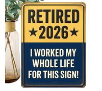 Retired Men Signs - Bright Long Lasting Photo Props and Keepsakes,Funny Wall Decoration for Retirement - Women, Men, Home, Offices, Cafes, Bookstores, Banks, Bookcases