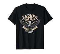Retired Military Veteran Earned Right Relax Peace Quiet Rest T-Shirt
