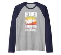 Retired - My Life Flintknapping and Napping Stone Tool Maker Raglan Baseball Tee