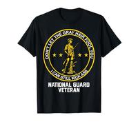 Retired National Guard Funny Old Man US Veteran T-Shirt