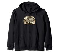 Retired Not Expired Still Crafting Leather Worker Gift Zip Hoodie
