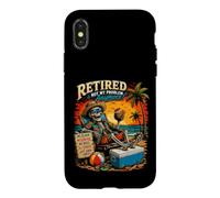 Retired Not My Problem Anymore Funny Beach Retirement Design Case for iPhone X/XS
