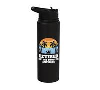 Retired Not My Problem Anymore Funny Vintage Retirement Stainless Steel Insulated Water Bottle