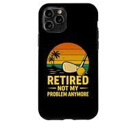 Retired Not My Problem Anymore Golf Sunset Retro Retirement Case for iPhone 11 Pro