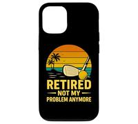 Retired Not My Problem Anymore Golf Sunset Retro Retirement Case for iPhone 12/12 Pro