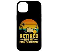 Retired Not My Problem Anymore Golf Sunset Retro Retirement Case for iPhone 14 Plus
