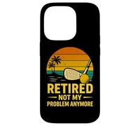 Retired Not My Problem Anymore Golf Sunset Retro Retirement Case for iPhone 14 Pro