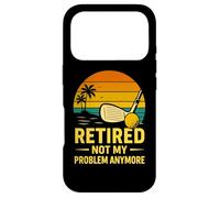Retired Not My Problem Anymore Golf Sunset Retro Retirement Case for iPhone 17 Pro