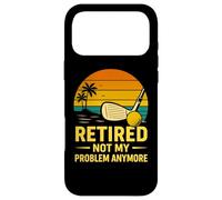 Retired Not My Problem Anymore Golf Sunset Retro Retirement Case for iPhone 17 Pro Max
