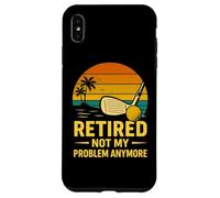 Retired Not My Problem Anymore Golf Sunset Retro Retirement Case for iPhone XS Max
