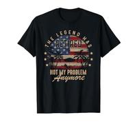 Retired Not My Problem Anymore Men Women Retirement US Flag Value Graphic T-Shirt, Men, Black, M