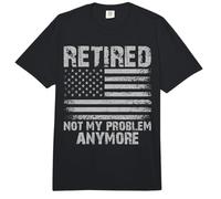 Retired Not My Problem Anymore USA Flag Comfort Colors Adult Heavyweight T-Shirt