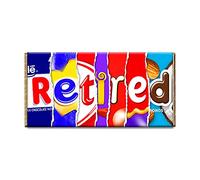 Retired Novelty Chocolate Bar Wrapper Gift Colleague Boss Friend Retirement #265 (with chocolate)