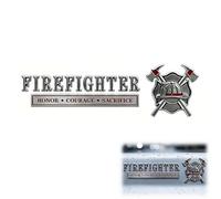 Retired Nurse Care Compassion Commitment & Firefighter Honor Courage Sacrifice Metal Car Emblem Badge, 3D Metal Chrome Auto Decal Sticker, for Truck SUV Bumpe,Universal Car Badge & Auto Decal