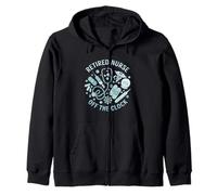 Retired Nurse Off The Clock Zip Hoodie