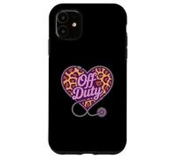 Retired OFF DUTY Camp Nurse Heart Trip Squad Nursing School Case for iPhone 11