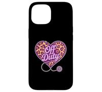 Retired OFF DUTY Camp Nurse Heart Trip Squad Nursing School Case for iPhone 15
