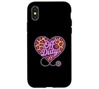 Retired OFF DUTY Camp Nurse Heart Trip Squad Nursing School Case for iPhone X/XS