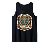 Retired Paramedic American Flag Retirement Retiring EMT EMS Tank Top