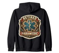 Retired Paramedic American Flag Retirement Retiring EMT EMS Zip Hoodie