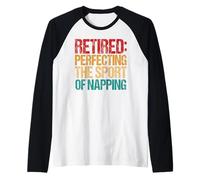 Retired: Perfecting The Sport of Napping Retro Retirement Raglan Baseball Tee